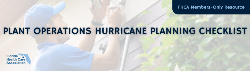 Plant Operations Hurricane Planning Checklist